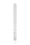 Kaya Bamboo Shisha-Glas-Mundstück Weiß, Ersatzmundstück aus Glas in Weiß für Sishas, Länge ca. 30cm