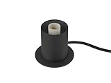 SLV VARYT SCHWARZ- Nachttischlampe aus Glas, Tischlampe Rund, Dimmbare Tischlampe, Lampe mit Warmweißem Licht, Tischleuchte mit effizienter LED Technik, Vintage Deko Wohnzimmer, E14