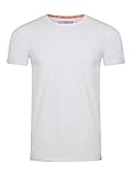 riverso Tshirt Herren Regular Fit RIVLenny Rundhals Kurzarm Sommer Tee Shirt leichte Baumwolle Flammgarn Einfarbig Weiß M, Größe:M, Farbe:W