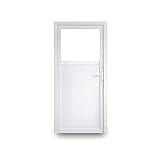 EcoLine Nebentür - Nebeneingangstür - Tür - 2-Fach, 1/3 Glas, 2/3 Füllung, außenöffnend innen weiß/außen: weiß BxH: 900 x 1900 mm DIN Links