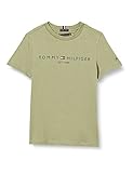 Tommy Hilfiger Jungen Essential Logo Tee S/S T-Shirt, Frühling Olive, 10 Jahre
