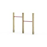 Wickey Doppel-Reckstange FIT Tumble 302 - Spielplatz Turngerät - Kinder Reckstange - Spielgerät aus Holz - 206x9x151