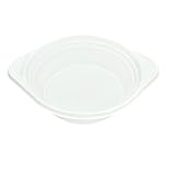 Commerline 500 ml Mehrweg Suppenterrine, 100 stück Robust Suppenteller mit Ohren, Tiefe weiß Suppenschüsseln, Suppenschale aus Polypropylen, Plastikschalen für Zuhause, Gastronomie und Catering