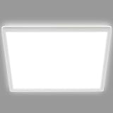 Briloner Leuchten - LED Panel, Deckenleuchte, Deckenlampe, inkl. Hintergrundbeleuchtungseffekt, 22 Watt, 3.000 Lumen, 4.000 Kelvin, Weiß, Quadratisch, 42x42cm