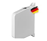 BAUHELD® Rolladen-Gurtwickler Aufputz [Einfädelautomatik] - Robuster Rollladen Aufwickler für Rolladengurt 14mm [ohne Gurt] - 180° Schwenkbar - Mini Rollo-Wickler mit Lochabstand 153mm - Weiß