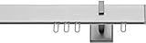Innenlaufsystem Gardinenstange Square-LINE kantig, auf Maß - Aluminium - 100 cm 1-Lauf