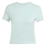 adidas Damen Essentials 3 Stripes Slim Baby T-Shirt, Halo Mint/White, XL