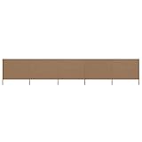 5 Panel Windschutz für Camping RVing Festivals und Strand Windbreaker Sonnenschutz Garten Sichtschutz Windschutz Holz Windbreaker 5 Panel Windschutz Stoff 600 x 120 cm Setup