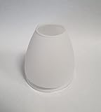 Lampenglas weiß / klar spiralform / gepunktet Design E14 Ersatzschirm Schirm Glas Lampenschirm Ersatzglas f. Pendelleuchte Tischlampe u.a. für Led Leuchte (klar / satiniert ⌀7cm)