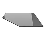 Fünfeck 130x130cm Glas schwarz - XXL Funkenschutzplatte Kaminbodenplatte Glasplatte f. Kaminofen Ofenunterlage (Fünfeck 130x130cm Glas schwarz mit Dichtung)