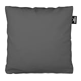 Sansibar Uni Jersey Kissenhülle, 40x40 cm, mit edlem Fähnchen am Steg, Sylt, Jersey, Perfekter, faltenfreier Sitz, Antipilling Ausrüstung (40x40 cm, anthrazit, 1)