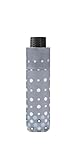 doppler Taschenschirm Fiber Havanna Pearl – Sehr leicht – Praktische Größe – 22 cm – Grau