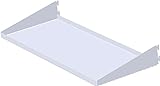 Element System 10719-00010 Faltfachboden Regalboden inklusive 2 Regalträger / 2 Stück/weiß/für Wandschiene/Regalsystem