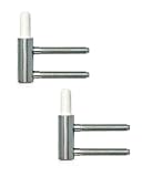 Gedotec Einbohrband Variant-Rahmenteil V 3400 WF für Drehtüren | Stahl verzinkt | Anschlag DIN links & rechts | Tragkraft 40 kg | 2 Stück - Türbander für Zimmertüren - Innentüren an Holz-Zarg
