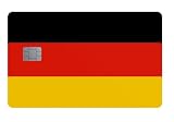Deutschland Kreditkarten Aufkleber | Transport, Debitkarte, Kreditkarte | Abdeckung & Personalisierung von Bankkarten | Blasenfrei, schlank, w
