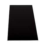 ABS Kunststoff Platte 1000x490mm Farbe Schwarz in Stärken 2mm- Einseitige Schutzfolie - Top Qualität