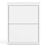 Bjird Nachttisch - Nachtschrank/Nachtkommode mit 2 Schubladen, für Kinderzimmer, Schlafzimmer - minimalistisch, modern - 18-mm-Möbelplatte, beschichtet - 41x40x49 cm - weiß