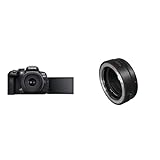 Canon EOS R10 Systemkamera + RF-S 18-45mm F4.5-6.3 is STM Zoomobjektiv & Bajonettadapter EF-EOS R für EOS R Systemkameras kompatibel mit EF und EF-S Objektiven Schwarz