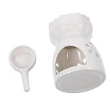 VINTORKY keramikbrenner Aroma difusser dyfuzor zapachowy Aroma Diffusor Aromalampe Ölbrenner Pfefferminze duftend Schmelzen kreativer Weihrauchhalter Räuchergefäß Ornament Weiß