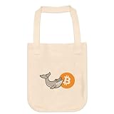 Generic Bitcoin Whale Cryptocurrency Logo Tragetasche für Damen und Herren, grafische Umhängetaschen, lässige Stoffgeldbörsen und ästhetische Handtaschen tote bag
