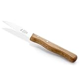 OTTO HERDER Schälmesser Solingen, 17cm Messer für Obst Gemüse, rostfrei mit Holzgriff aus Buchenholz, Obstmesser Gemüsemesser mit gerader 7cm Klinge