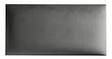 Mocadu Wandkissen Samt mit Befestigung und 50mm Polsterung - Bett Kopfteil Wandpolster - Wandverkleidung - Wandpaneele | 60 x 30 Hellgrau