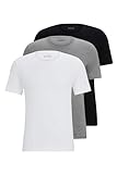 BOSS Herren T-Shirt, 999 Schwarz/Weiß/Grau, XL