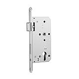 Tür-Einsteckschloss, Edelstahl-Türschloss, Hardware Ersatzteile für Badezimmer WC Zimmertüren (für Türstärke: 45-50 mm)