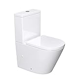 Mai & Mai Stand-WC Toilette Aachen179T Stand-Toilette aus Keramik spülrandloses WC bodenstehende Toilette