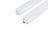2 Meter Eckprofil Eckschiene Eckleiste Aluprofil Eck Alu Schiene Profil für LED Strip mit Milchglas Abdeckung