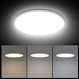 K-Bright 48W LED Deckenleuchte,4320LM LED Deckenlampe Ultra Dünn Lichtfarbe Einstellbar 3000K/4000K/6000K Rund Deckenlampen für Schlafzimmer, Badezimmer, Wohnzimmer, Balkon, Flur, Büro, Küche, Ø50cm