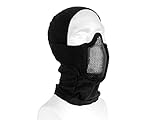 BEGADI Basic Schutzmaske 'Stealth', weiches Polyester + Drahtgitter als Gebiss/Mundschutz -schwarz