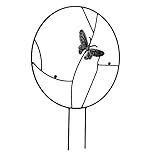 Generic Rankhilfe Schmetterling, Rankgitter Metall Pflanzen Kletterhilfe zum Stecken DIY Pflanzenstütze, Garten Deko für Blumen, Mini Kletterpflanzen, Ballon, 30 x 34 cm