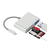 Rehomy 4-in-1 Multifunktions-Kartenleser zum gleichzeitigen Lesen von High-Speed-USB-Kartenleser für die Übertragung von Fotos und Dateien