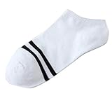 Socken mit Skateboardsocken, gestreift, bequem, Unisex, weiß, One size