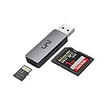 uni USB 3.0 SD/Micro SD Kartenleser, USB SD/TF-Speicherkartenleser, Externe Kartenlesegeräte, für SD, SDXC, SDHC, MMC, RS-MMC, Micro SDXC, Micro SD, Micro SDHC-Karte usw.