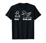 Nest n'Est pas Lustiges englisch-französischsprachiges Vogel-Wortspiel T-Shirt