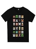 Minecraft Jungen T-Shirt Alter 4 bis 14 Jahre, Schwarz, 9-10 Jahre