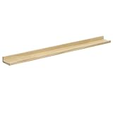 eSituro Wandregal Holz, Hängeregal Schweberegal Bilderleiste, Wanddeko für Wohnzimmer Schlafzimmer Küche Badezimmer, 10 kg Belastbarkeit, natürliche Holzfarbe, B100xH4xT10 cm, SWS0379