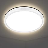 LED Deckenleuchte 20w, AVANLO Ø40cm Deckenlampe LED Deckenleuchte Rund Bad Küchenlampe 2800lm, Wohnzimmerlampe Badezimmer Lampe, Deckenlampe für Büro, Dünn, 4000k