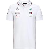 Mercedes-Benz Herren Mercedes AMG Petronas Team Poloshirt Polohemd, Weis, Large 108cm/42in Chest
