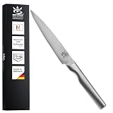 GEHRING Solingen Damast Vital Sashimimesser 12 cm I scharfes Profi Küchenmesser I eisgehärter Damaststahl VG10 I ergonomischer Edelstahlgriff I Made in Germany