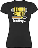 Tennis Tennisspieler Geschenk - Tennis Profi Loading - weiß - S - Schwarz - Spruch - L191 - Tailliertes Tshirt für Damen und Frauen T-Shirt