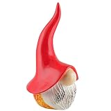 Tangoo Keramik-Wichtel in gelb mit Sprenkel und rotem Hut ca 25 cm H | TA-61470 | 4037432614709