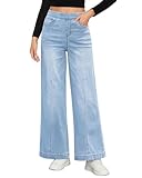 Roskiky Y2K Jeans Weite Damenhose Jeans Damen Boyfriend Jeans Weit Damen Hosen Damen Sommer Jeans Damen Hellblau Blau S