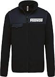 Coole-Fun-T-Shirts Feuerwehr - Fleecejacke - reflektierende Folie Navy Gr.XXXL