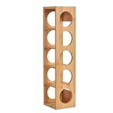 MUL-BOUTIQUE Weinregal aus massivem Holz, hochwertig, Aufbewahrung für 5 Flaschen, ein Muss für Hausb