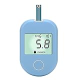 oiakus Einfach zu bedienender Blutzuckertester, Glukosemonitor-Kit, Blutzuckerteststreifen 50 Stück, LCD-Display, 5S Quick Check Tragbares Blutzuckermessgerät für den Haushalt