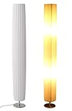 Trango 120R Design Plissee Stehleuchte *Nizza* in Rund Stehlampe, Wohnzimmer Lampe, Leuchte, Standleuchte - Durchmesser: 14cm Ø - H: 120cm - mit 2x E27 Fassung ohne L