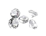 Deko-Streuschmuck 50 Deko-Diamanten ˜ 20 mm naturtransparente klare Kristall-Tischdekoration für Hochzeit/Taufe